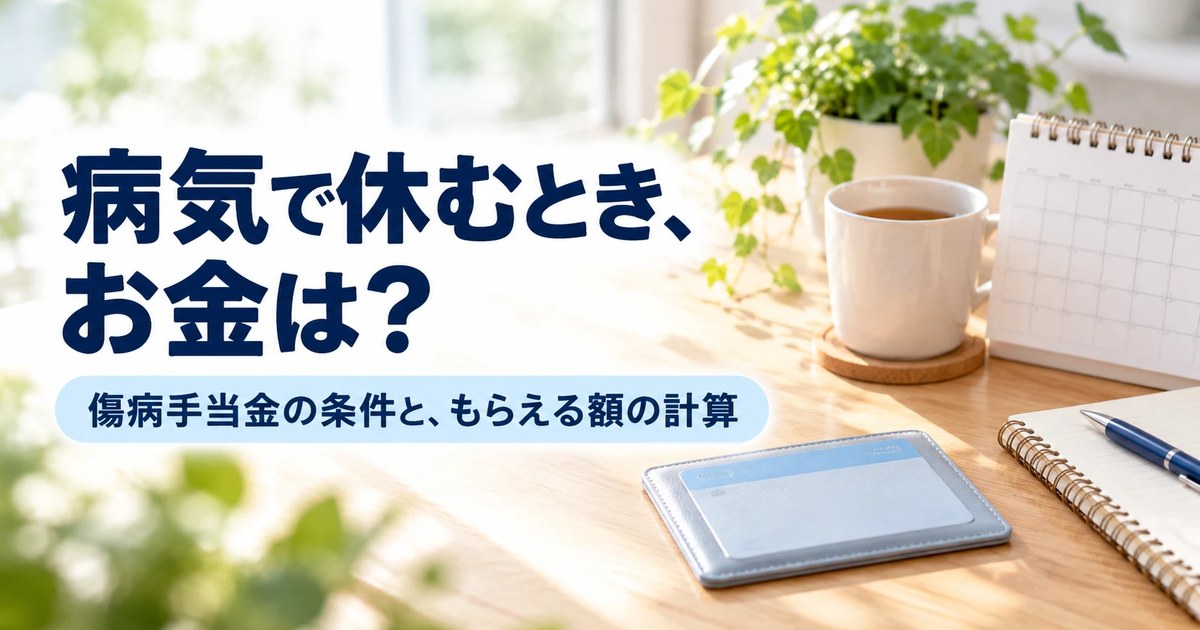 保険証のケースとカレンダー、ノートが置かれた机のイメージ